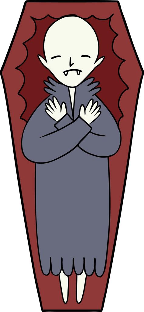 spooky cartoon vampire in coffin 12373224 Vector Art at Vecteezy