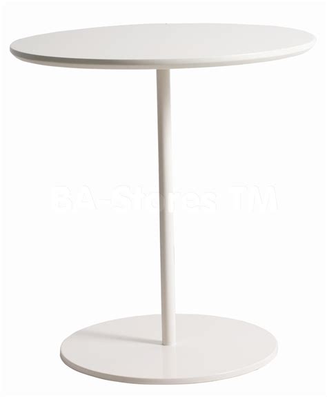 modern white round end table - Nikki Eagle