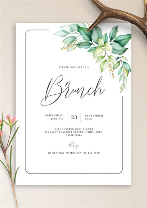 Brunch Invitations - Download or Order printed