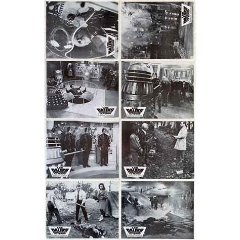 DALEK'S INVASION EARTH 2150 A.D. French Lobby Cards - 9x12 in. - 1966 x8 - Set B