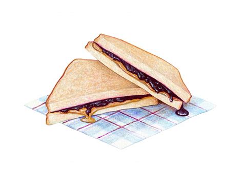 Peanut Butter and Jelly Sandwich Illustration | Food illustration art, Food illustrations ...