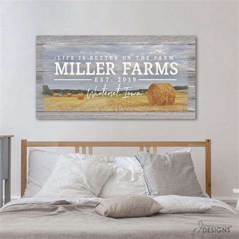 Personalized Farm Name Sign Family Farm Custom Canvas Print | Etsy