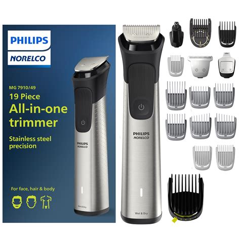 Philips Norelco Multigroom Series 7000, Mens Grooming Kit with Trimmer ...