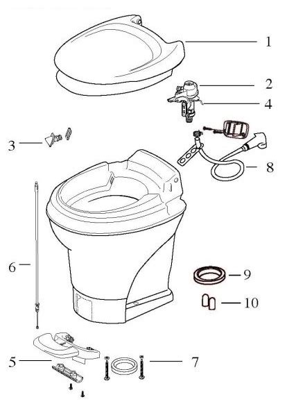 Thetford 34100 RV Trailer Camper Water Valve Toilet for Aqua Magic ...