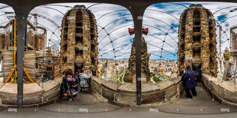 360° view of Towers of Sagrada Família, Barcelona, 2015 - Alamy