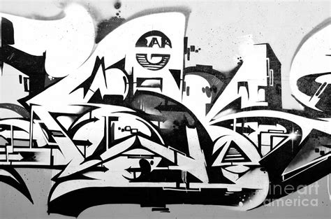 Abstract Graffiti In Black And White Painting by Yurix Sardinelly