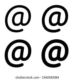 Arroba Sign Icon Email Address Symbol Stock Vector (Royalty Free ...