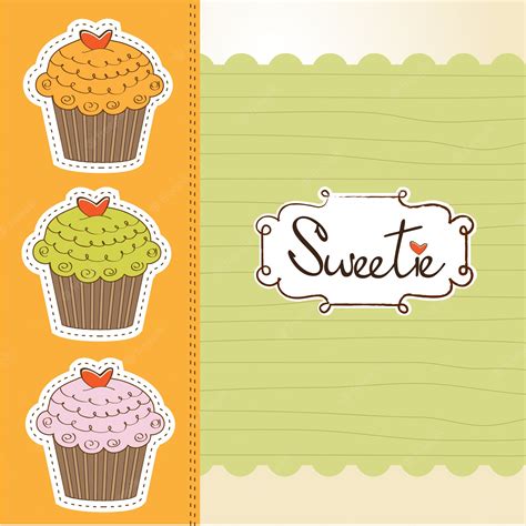 Premium Vector | Birthday cupcake