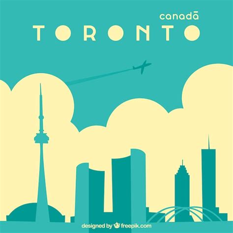 Free Vector | Skyline of toronto