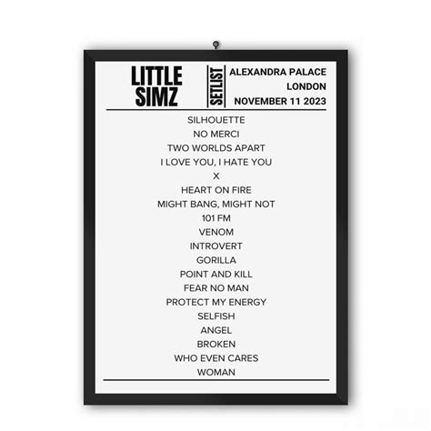 Replica Setlist - Little Simz London Night 2, Nov 2023