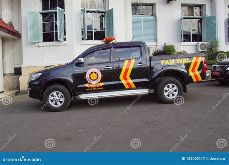 Indonesian Municipal Police Police Car Editorial Photography - Image of ...