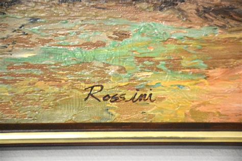 Signed Rossini Landscape Oil on Canvas Painting - Etsy België