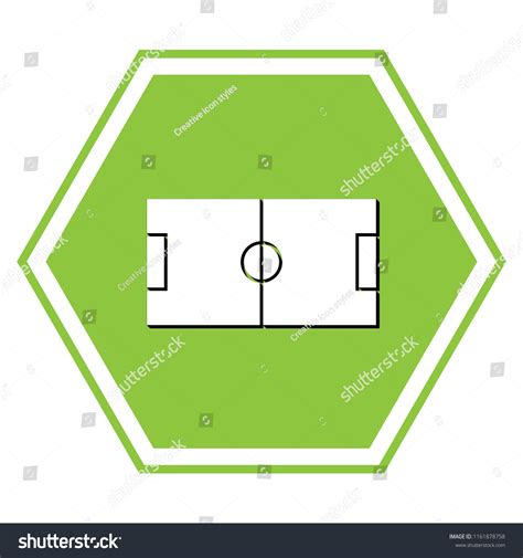 Soccer Field Vector White Icon Black Stock Vector (Royalty Free ...