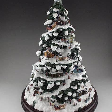 Thomas Kinkade Village Christmas Illuminated Tree | EBTH