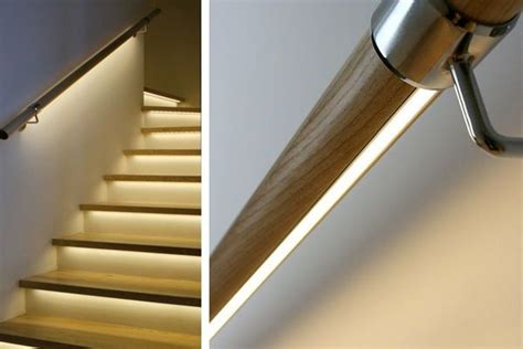 Gorgeous Ideas for Safer Stairs | Handrail lighting, Stairway lighting, Led stair lights