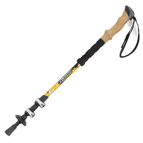 Ultralight Expandable Foldable Trekking Poles Durable 7075 Aluminum Hiking Poles With Natural ...