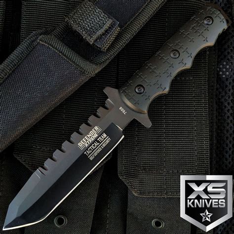 9" Night Ops Tactical SAWBACK Bowie Knife w/SHEATH Military Fixed Blade Survival | eBay