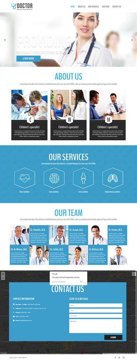 Free Doctor Website Template - Free Website Templates, HTML5 & CSS ...