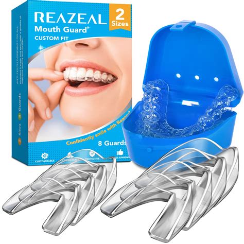 Buy Mouth Guard for Grinding Teeth at Night: Moldable Dental Guard for ing 8 Pack 2 Size Online ...