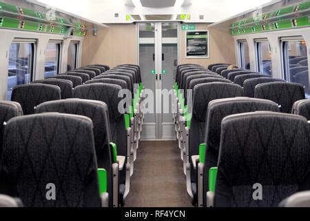 Interior of a Great Western Railway Class 800 Intercity Express train in the first month of ...