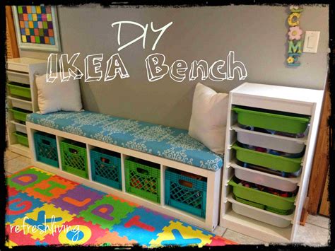 DIY Storage Bench with IKEA Shelf - Refresh Living