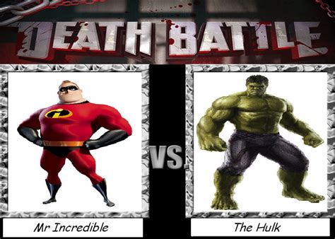 Death Battle Mr Incredible Vs The Hulk by masonartcarr on DeviantArt