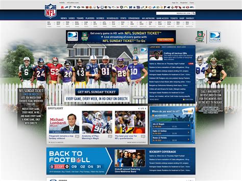 NFL.com Presenting Sponsors on Behance