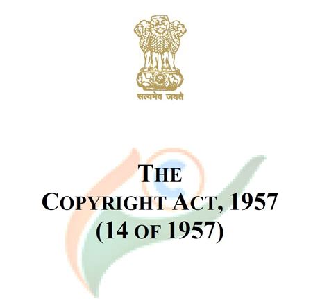 THE COPYRIGHT ACT, 1957 (14 OF 1957)