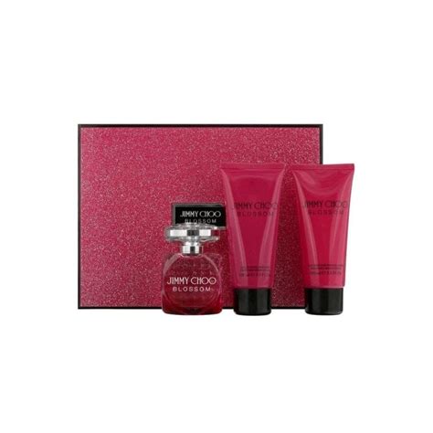 Jimmy Choo Blossom - Gift Set With 100ml Eau De Parfum Spray With Body Lotion & Shower Gel.