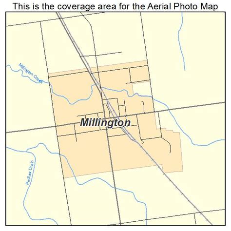 Aerial Photography Map of Millington, MI Michigan