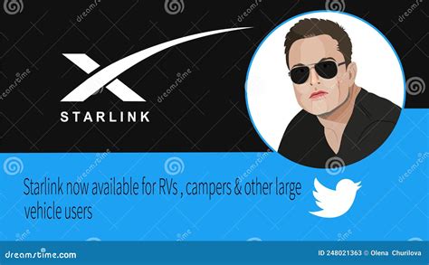 May 24, 2022, Elon Musk Portrait, Starlink Logo, Twitter Logo Cartoon Vector | CartoonDealer.com ...