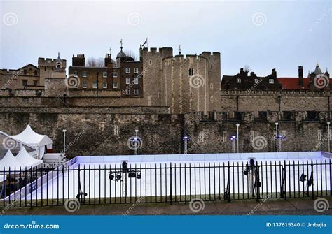 Tower of London Christmas Ice Rink. London, United Kingdom. Editorial Image - Image of britain ...