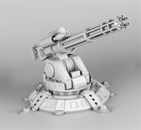 Gun turret 3D model - TurboSquid 1671348