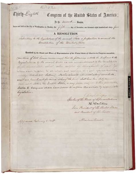 13th Amendment to the U.S. Constitution: Abolition of Slavery | National Archives