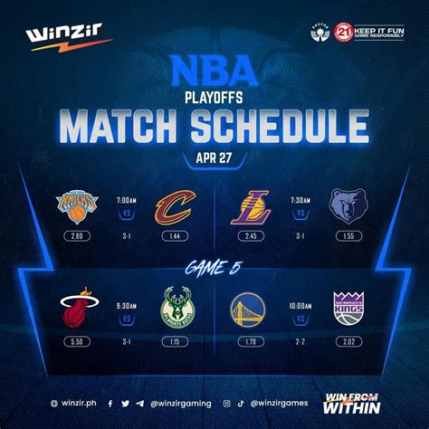 Check out NBA playoffs full game schedule for tomorrow! 💥 - Chachi Sy ...