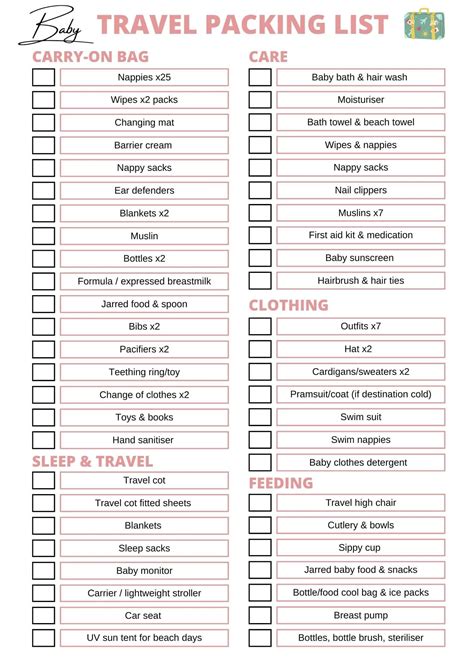 Checklist For Travel With Baby - The Mummy Bubble