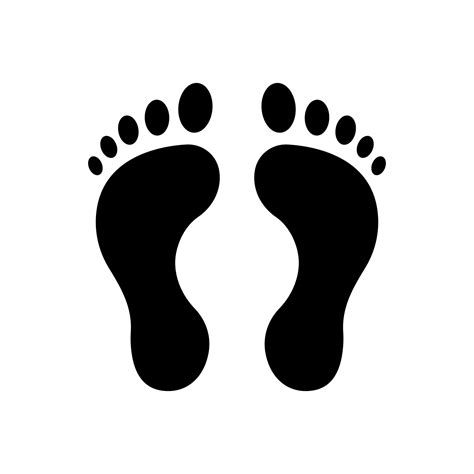 Human Footprint Black Silhouette Icon. Track Foot Print Step Carbon CO2 ...