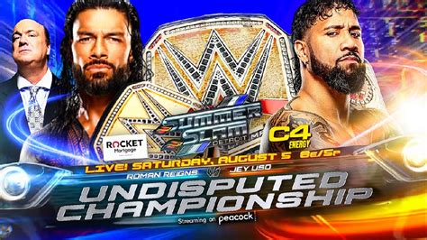 WWE Summerslam 2023 Roman Reigns vs Jey Uso Tribal Combat Full Match ...