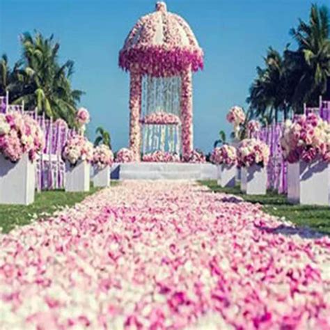 New Arrival 2018 Cheap Silk Rose Flower Petals 5000 pcs/lots wedding accessories Marriage ...