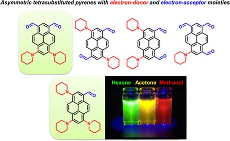 1-, 3-, 6-, and 8-Tetrasubstituted Asymmetric Pyrene Derivatives with Electron Donors and ...