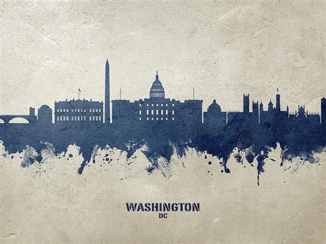 Washington DC Skyline Digital Art by Michael Tompsett