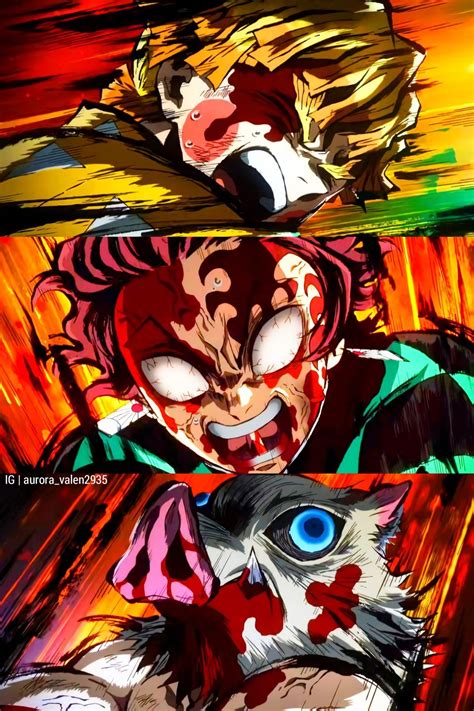 Tanjiro x Zenitsu x Inosuke | Anime, Cool anime backgrounds, Anime art dark