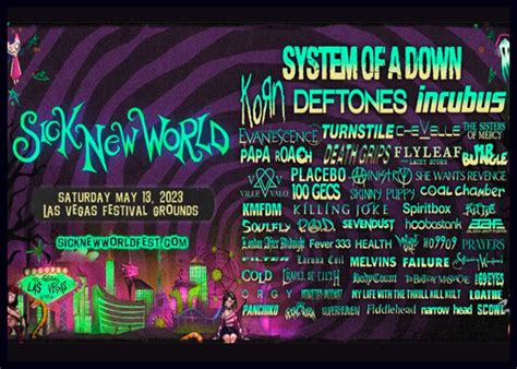 Inaugural 'Sick New World' Festival To Feature Korn, System Of A Down ...