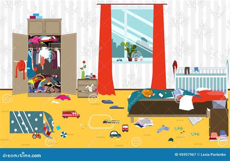 Woman In A Messy Room Cartoon Royalty-Free Illustration | CartoonDealer ...