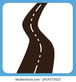 Road White Line On Stock Vector (Royalty Free) 2414173521 | Shutterstock