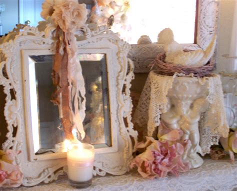 Olivia's Romantic Home: My Shabby Chic Mantel Fluff Up!