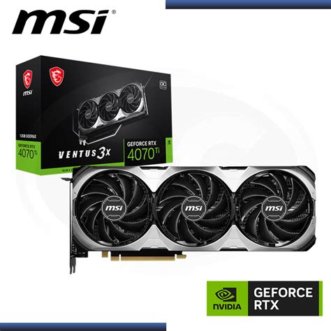 MSI GEFORCE RTX 4070 Ti 12GB GDDR6X 192BITS VENTUS | Compara precios con Compy.pe