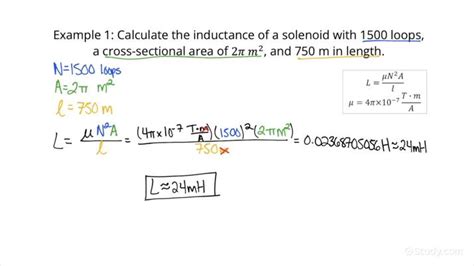 How to Calculate the Inductance of a Solenoid | Physics | Study.com