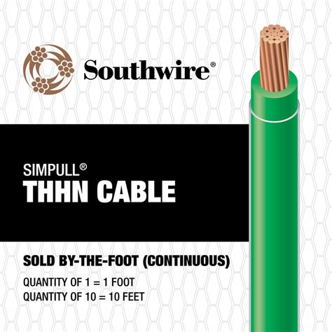 4 AWG Stranded Green Copper THHN Wire (By-the-Foot) at Lowes.com