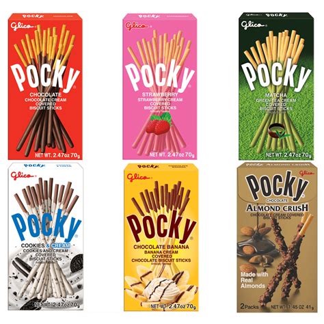 Pocky 70g Biscuit Sticks Chocolate Strawberry Coockie N Cream Matcha Mix of 6 Flavors - Walmart ...